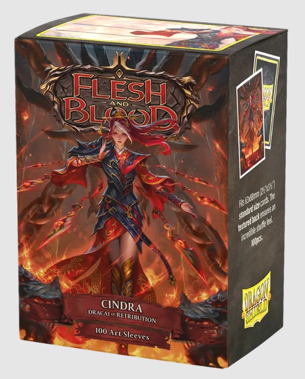 Dragon Shield Flesh & Blood Matte Art Card Sleeves (100) Standard Size - Cindra